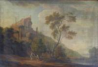 GE4091 Romantische  Landschaft  mit  Burg