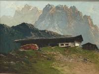 GE4011 Georg  Arnold - Graboné, Bergbauernhof  in  den  Alpen