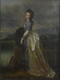 GE4086 Englischer  Meister  (um  1800), Elegante  Dame  am  See