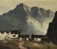 GE4006 Georg  Arnold - Graboné, Zwei  Frauen  auf  dem  Weg  zu  einem  Bergbauernhof  in  Tirol