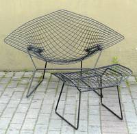 MB-842 Harry  Bertoia, Diamond  Chair  mit  Fußhocker