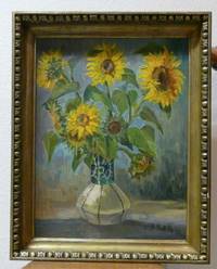 GE4135 Hans  Bierbrauer  (Pseudonym&#x201e;Oskar&#x201c;  der   Schnellzeichner), Sonnenblumen  in  Vase