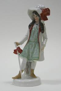 PK1009 Alfred  König, Mädchen  mit   Spazierstock  (Meissen)