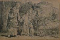 GR8004 Rembrandt  van  Rijn, Jesus  mit  seinen   Eltern vom  Tempel   heimkehrend  (1651)