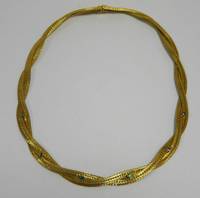 SU7001 Gold - Collier  mit  Smaragden