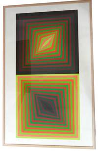 GR8011 Victor  Vasarely, Kinetische  abstrakte  Komposition  - Op  Art