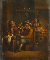 GE4090 David  Teniers  II. attr., In der  Stube (die Pfeifenraucher)