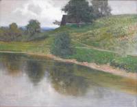 GE-464 Ernst  Leemann, Landschaft  mit  See