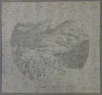 GE4092 Albrecht   Adam, Die  Schlacht  von  Tarvis  1809   (Skizze, Entwurf, Vorzeichnung)