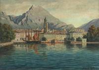 GE4005 Alois  Roth, Riva  am  Gardasee   mit  dem  Monte  Baldo