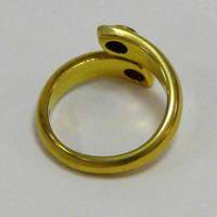 SU7003 Gold - Spiralring  mit  Rubinen