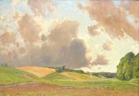 GE4037 Hermann  Könemann, Landschaft  in  Gewitterstimmung