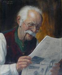 GE4067 Fritz  Müller, Der  Zeitungsleser