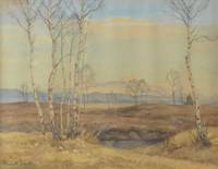 GE4065 Rudolf  Sieck, Vorgebirgslandschaft  mit  Birken