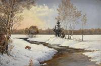 GE-239 O.H. Schneider, Winterlandschaft  mit  Fuchs