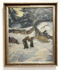 GE4023 Franz  Wilhelm   Voigt, Reisigsammlerinnen   im  Winterwald