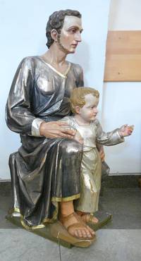 SK3039 Figurengruppe   Joseph  mit  dem   Jesusknaben