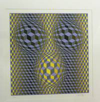 GR8016 Victor  Vasarely, „Rikka“  (Kinetische  abstrakte  Komposition  - Op  Art)